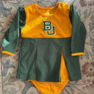 Baylor Bears infant cheerleader bodysuit.